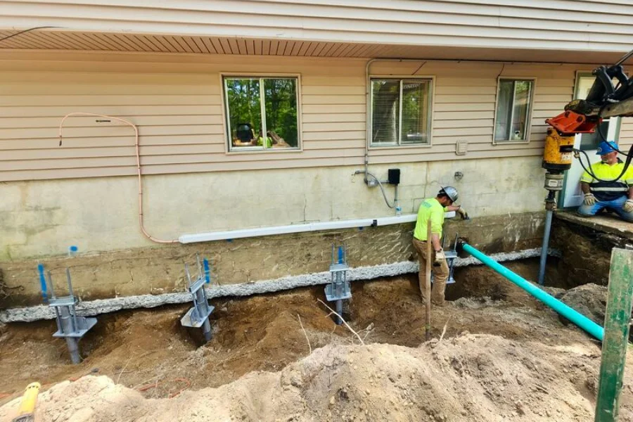 helical pier installation in Eustis, FL